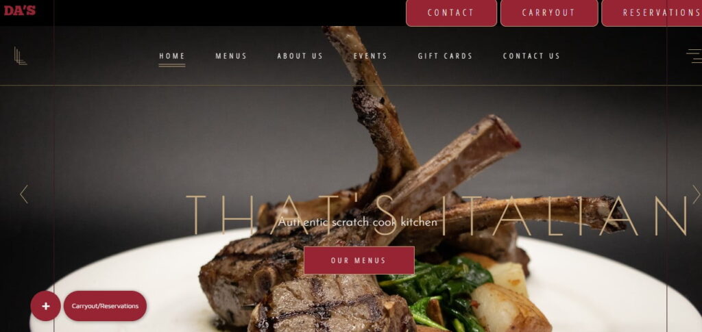 Immagine della homepage del ristorante da Francesco