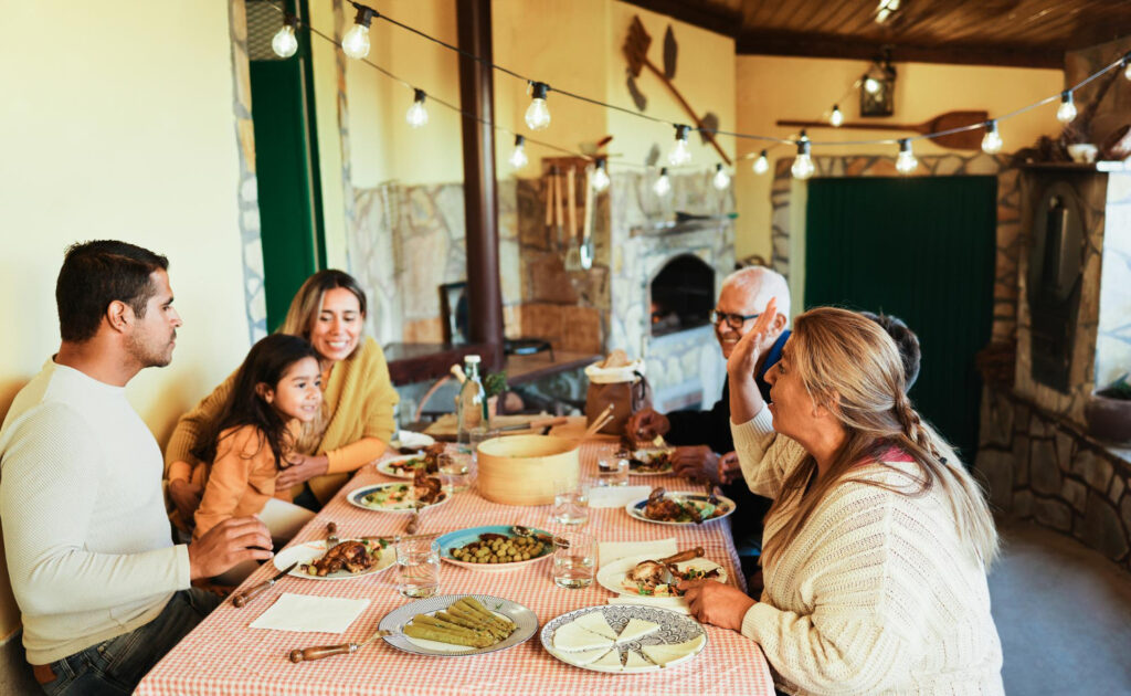 Family have casual dining