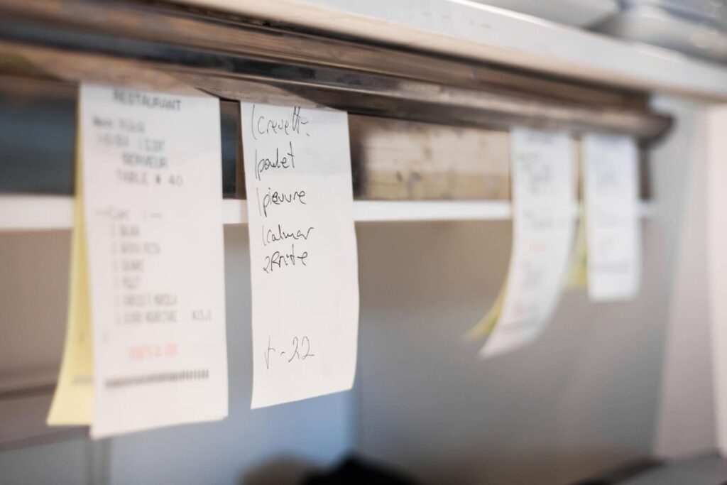 Restaurant shift notes