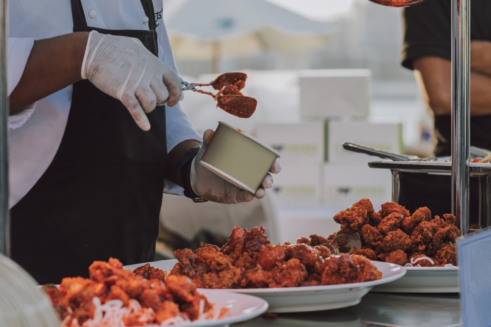 An outdoor street food