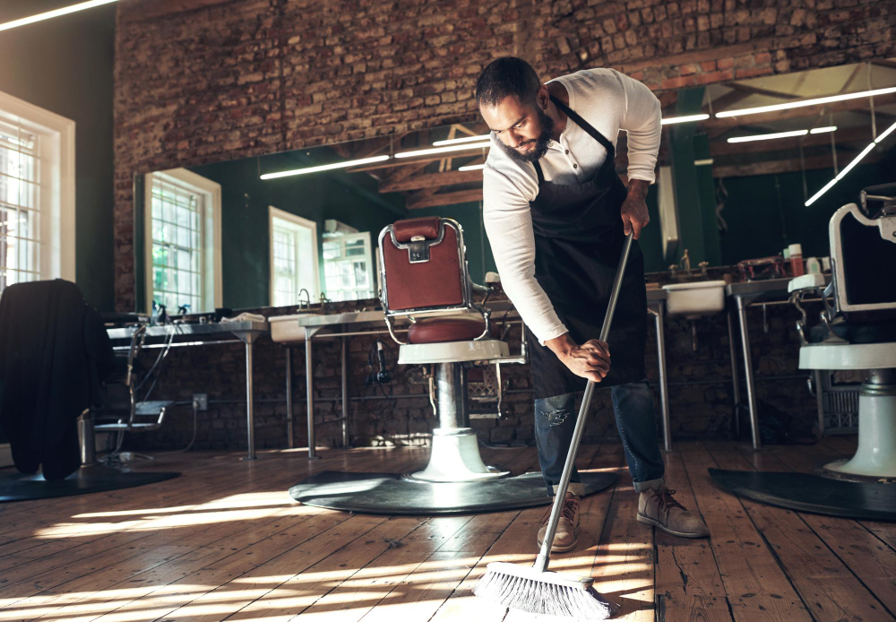 Mopping the floor
