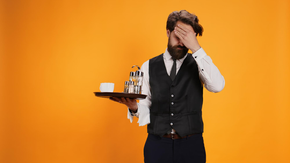Unhappy butler deals with migraine