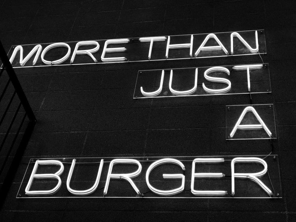 A burger quote example